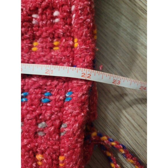 Ice - Ame Handmade in Ecuador full zip rainbow cardigan sweater wool blend Small - Picture 8 of 8